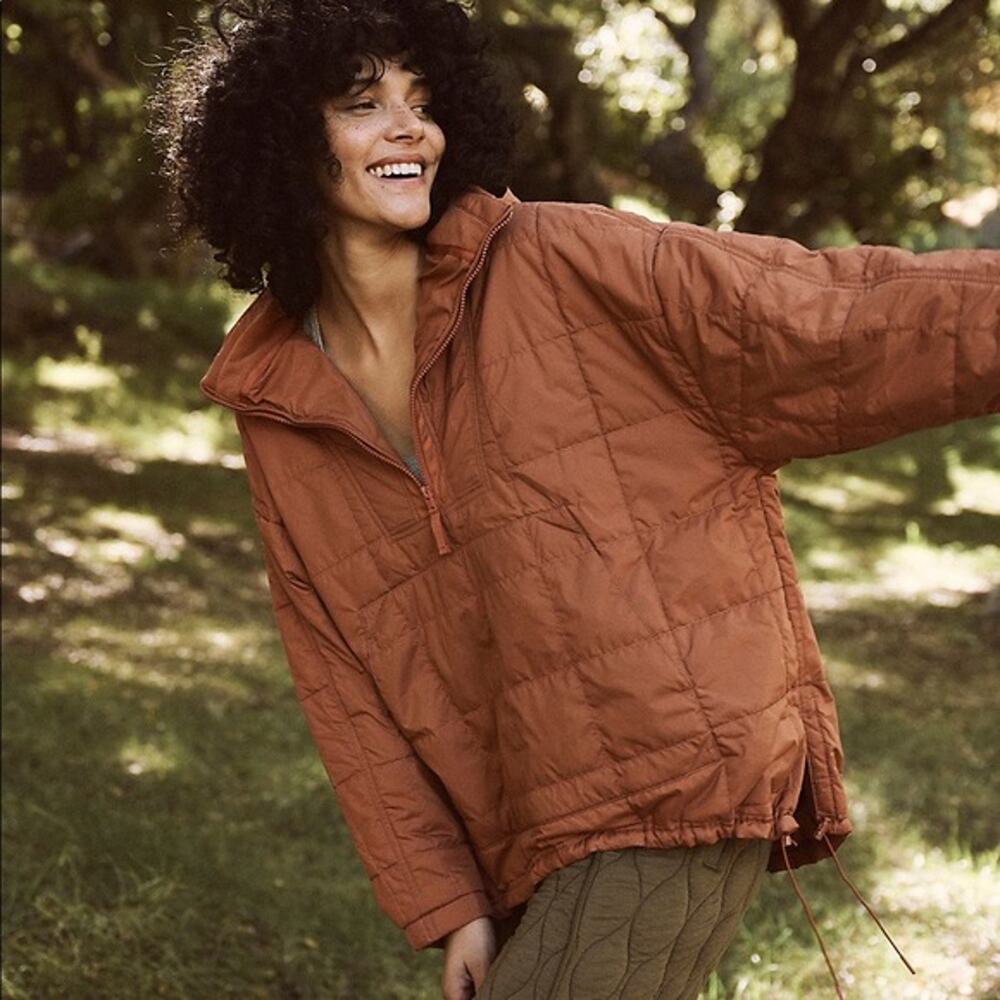 Free People Riley Recycled Popover Packable Puffer XS NEW